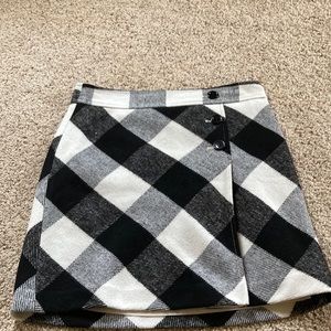 Plaid skirt from loft with front buttons and a side zipper